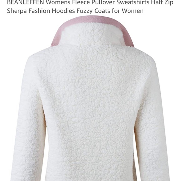 NWOT Fleece pullover half zip Sherpa look. - Picture 3 of 8